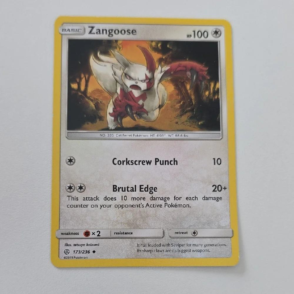 Pokemon Zangoose Card